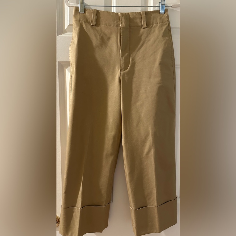 ZARA Women's Tan large cuff Pants XS